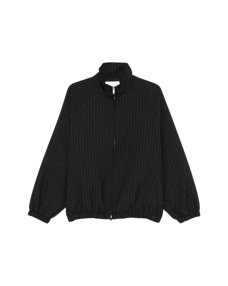 FRANKIE Shop Pinstripe Zip Jacket Black