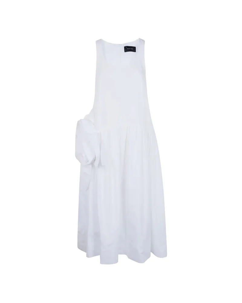 Simone Rocha Ruffled-detail Sleeveless Midi Dress White