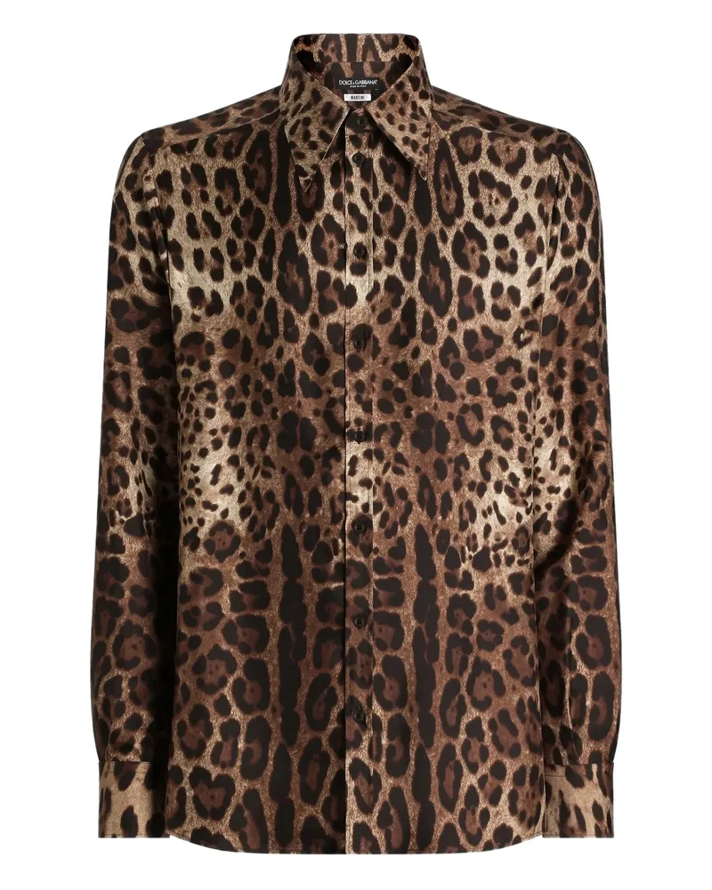 Dolce & Gabbana Leopard-print Shirt Black