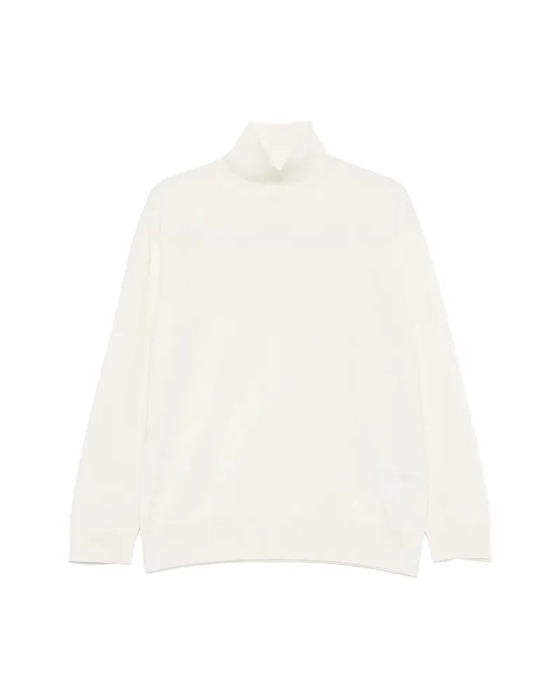 Malo High-neck Long-sleeve Sweater White
