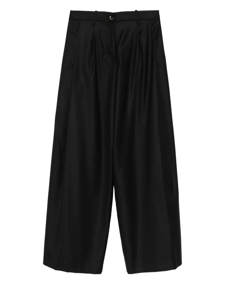 nine:inthe:morning Pleated Palazzo Trousers Black