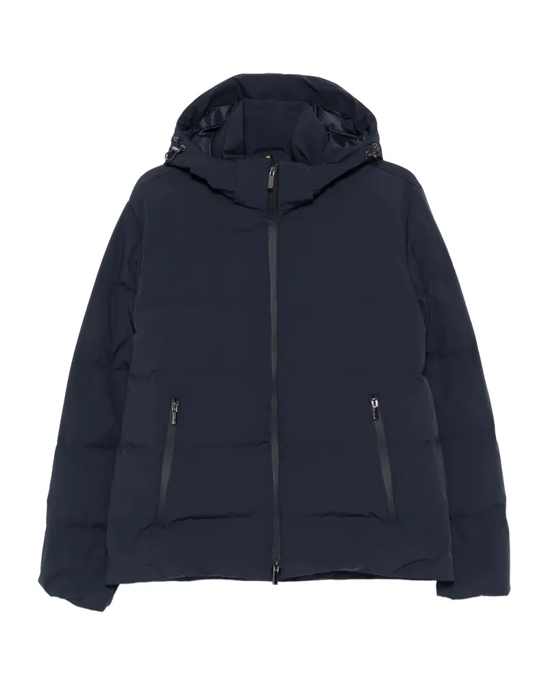 Paul & Shark Hooded Quilted Jacket Blue