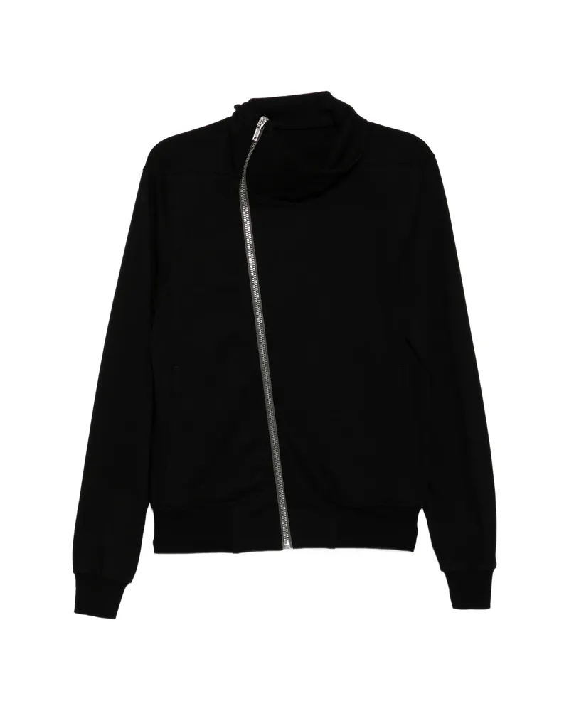 Rick Owens Asymmetric-zip Funnel-neck Jacket Black