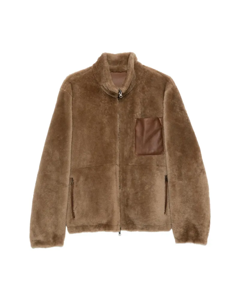 Salvatore Santoro Reversible Leather Jacket Brown