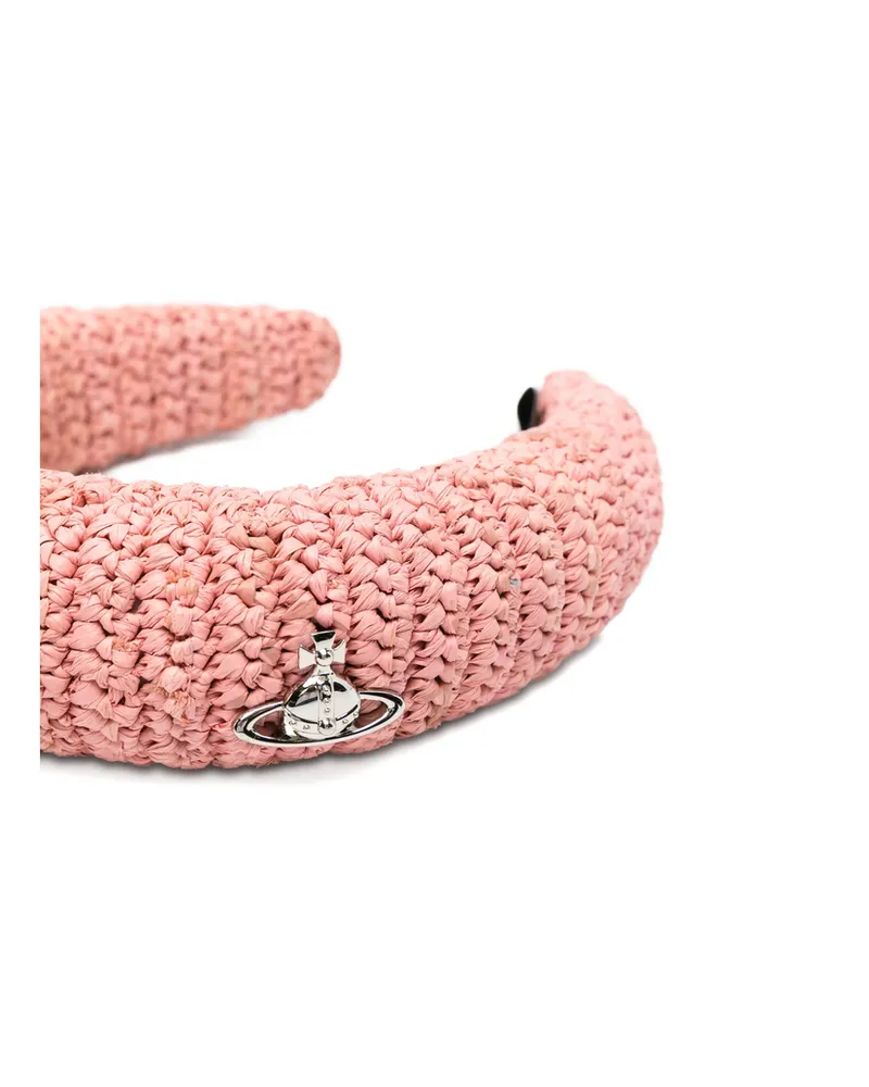Vivienne Westwood Raffia Headband Pink