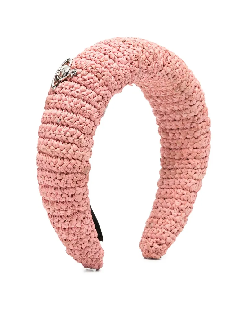 Vivienne Westwood Raffia Headband Pink