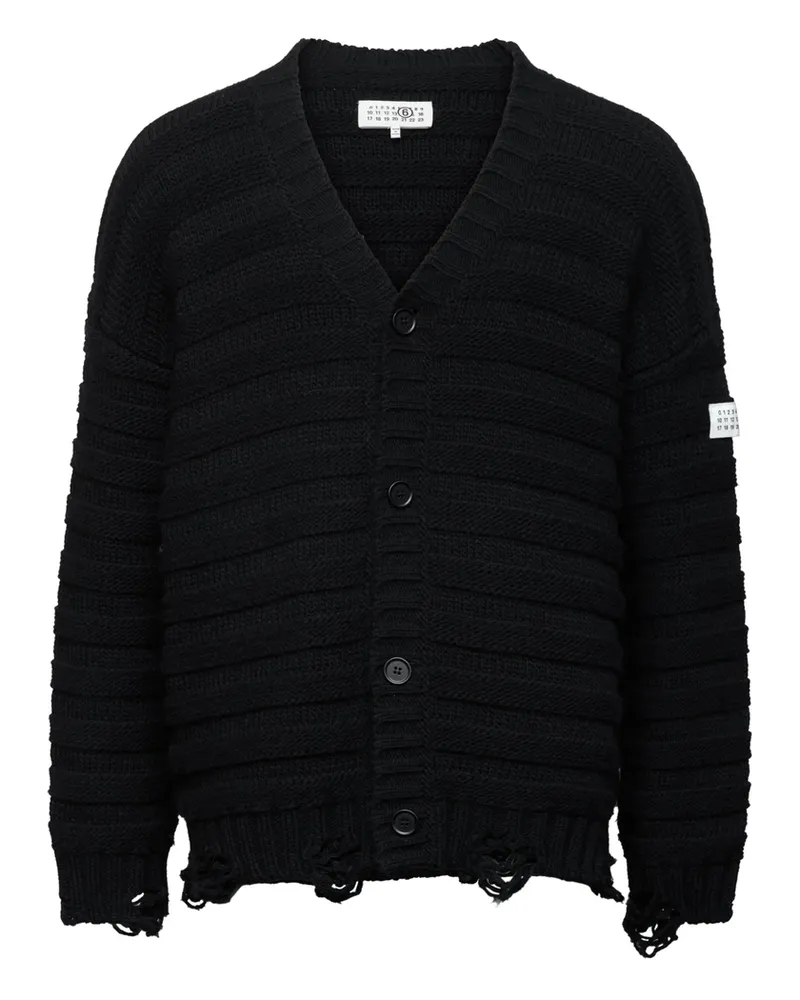 Maison Margiela V-neck Knited Cardigan Black