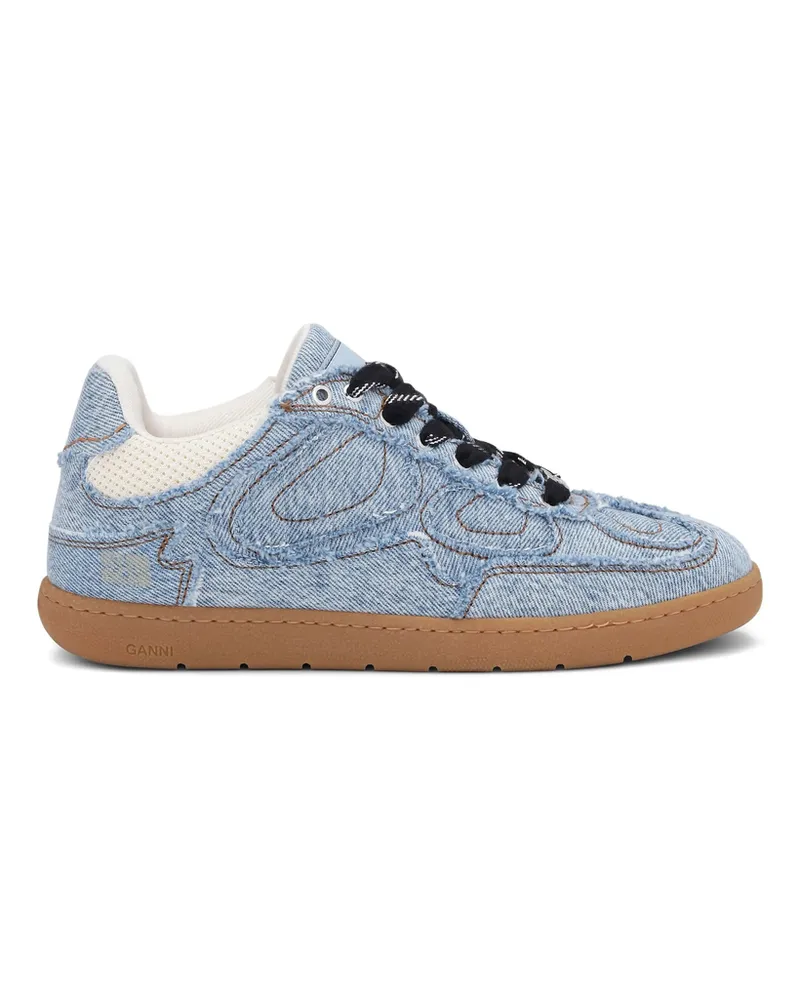 Ganni Panelled Sneakers Blue