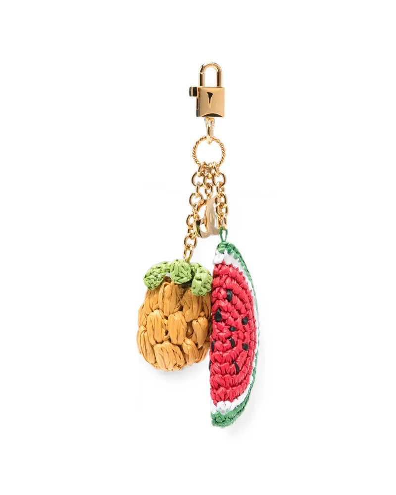 Dolce & Gabbana Fruit-charm DG-logo Keyring Red