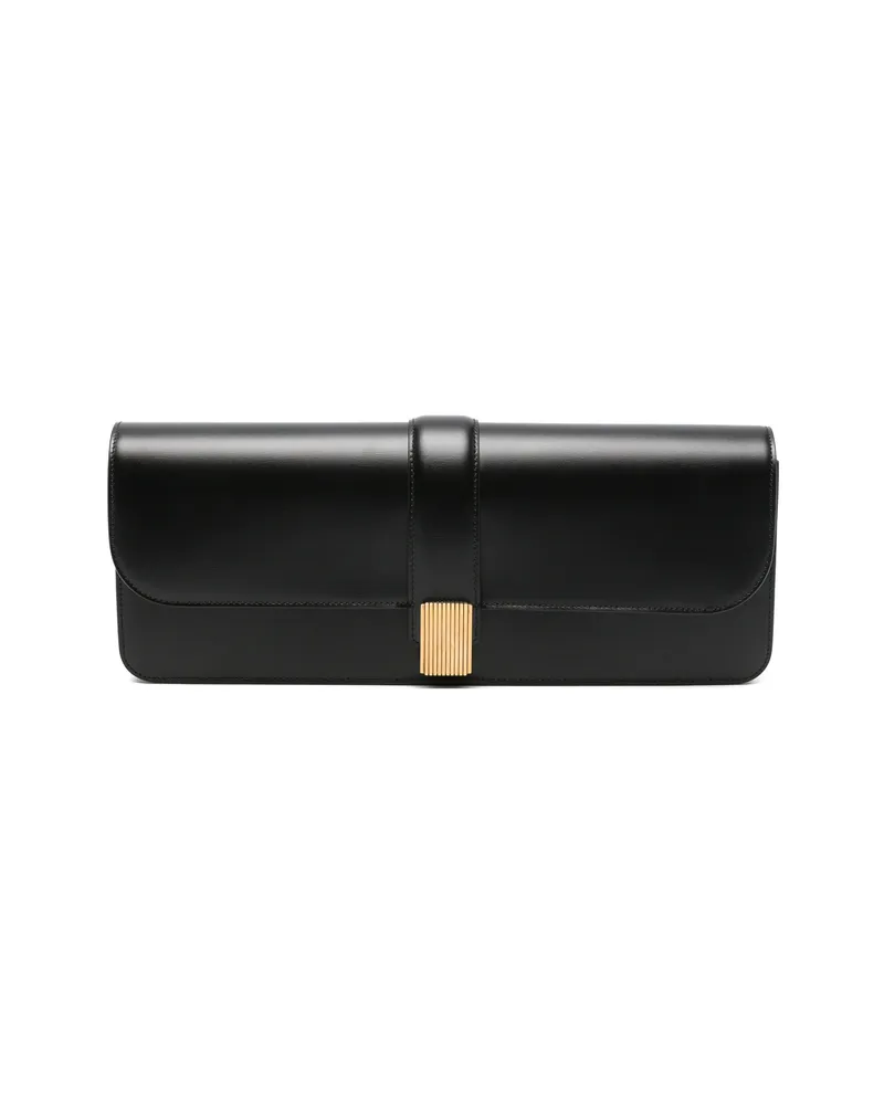 KHAITE Blake Leather Flap-top Clutch Bag Black