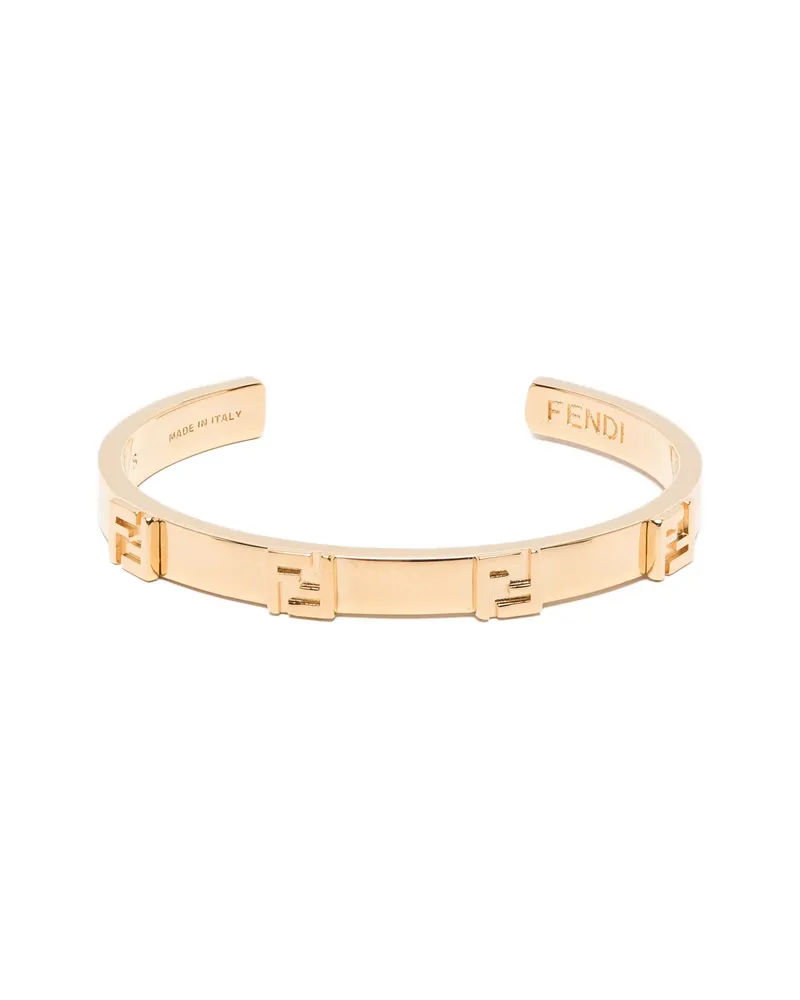 Fendi Logo-plaque Bracelet Gold