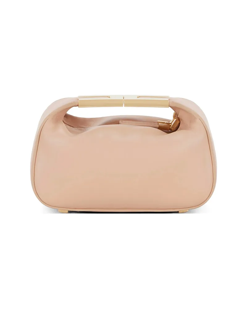 Elisabetta Franchi Logo-debossed Mini Bag Neutrals