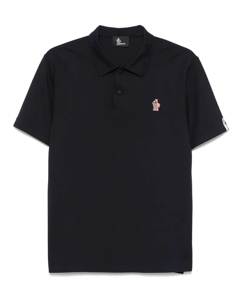 Moncler Short-sleeve Polo Shirt Blue