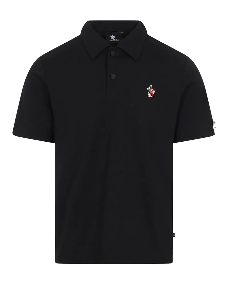 Moncler Logo-patch Polo Shirt Black