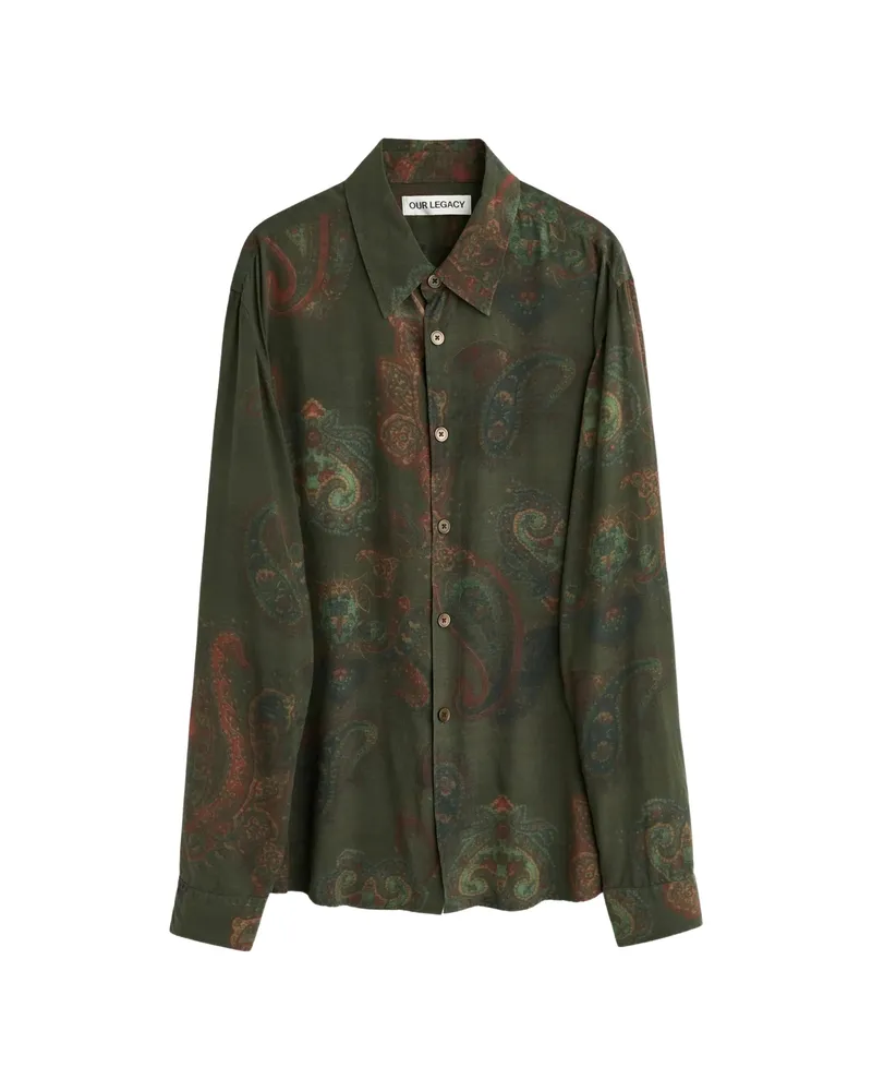 Our Legacy Beyond Paisley-print Shirt Grey