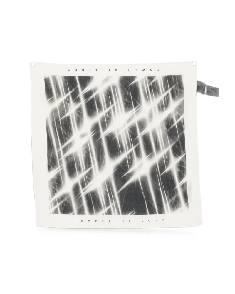 Rick Owens Graphic-print Scarf White