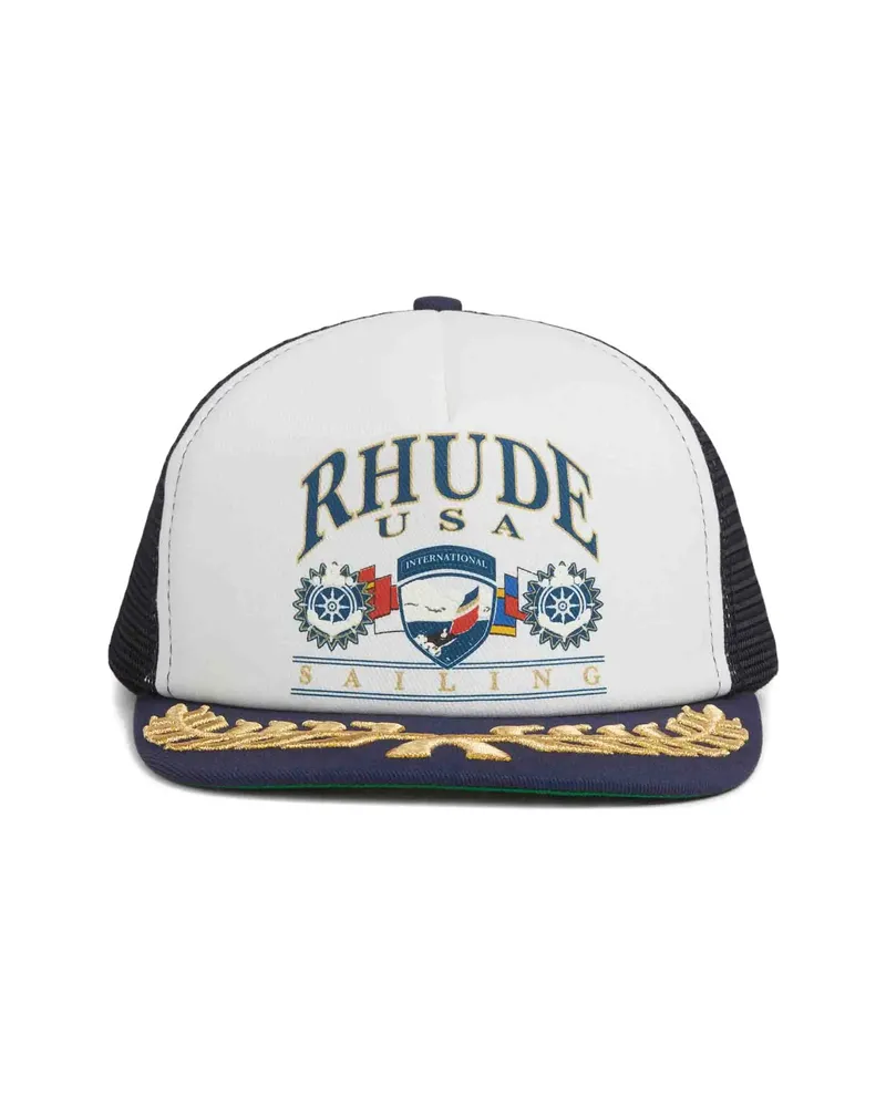 RHUDE Embroidery Baseball Cap White