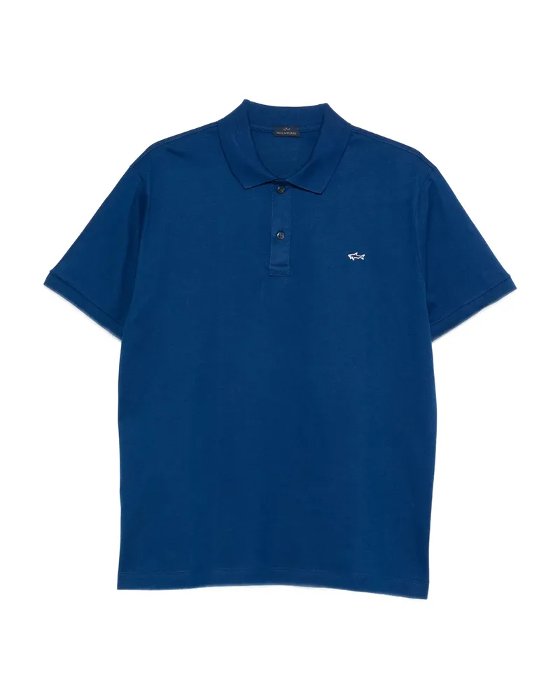 Paul & Shark Embroidered-logo Polo Shirt Blue