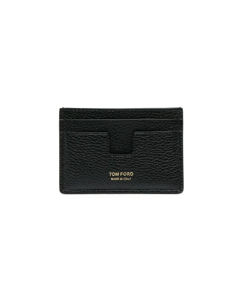 Tom Ford Logo-print Leather Card Holder Black