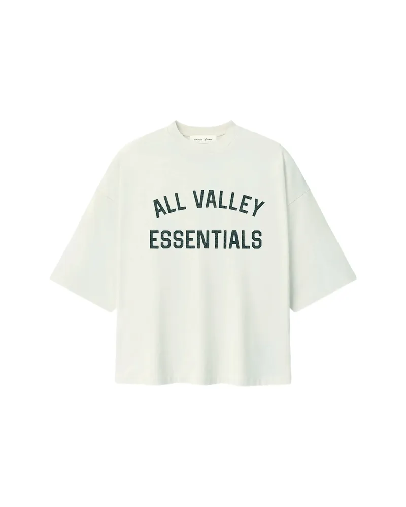 Fear of God Merch Tee Logo-print Drop-shoulder T-shirt Neutrals