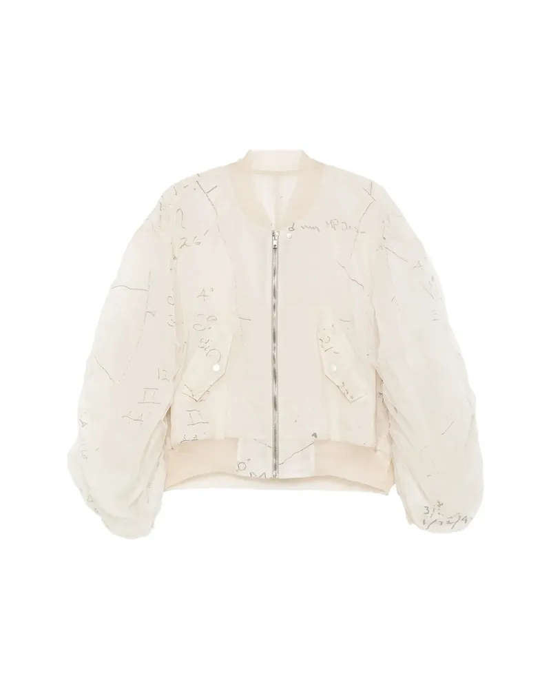 Rick Owens Secchia Flight Bomber Jacket Neutrals