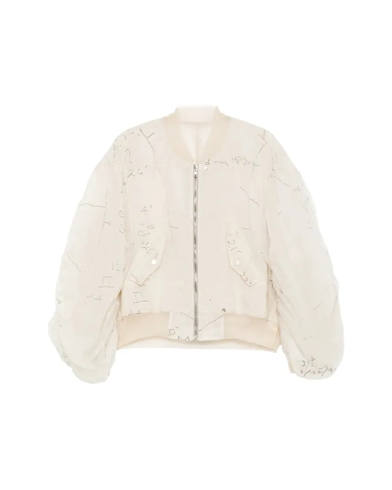 Rick Owens Secchia Flight Bomber Jacket Neutrals