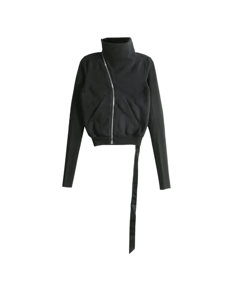 DRKSHDW by Rick Owens Mountain Sweat Asymmetric Zip-up Hoodie Black
