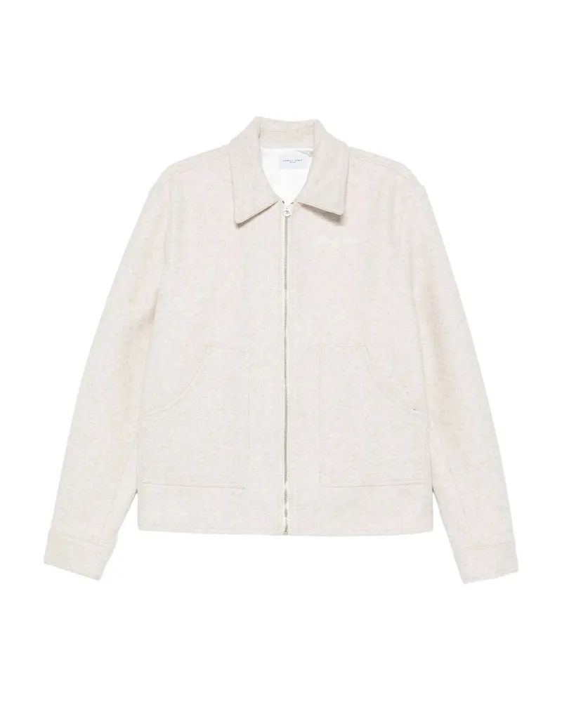 Family First Point-collar Shirt Jacket Neutrals