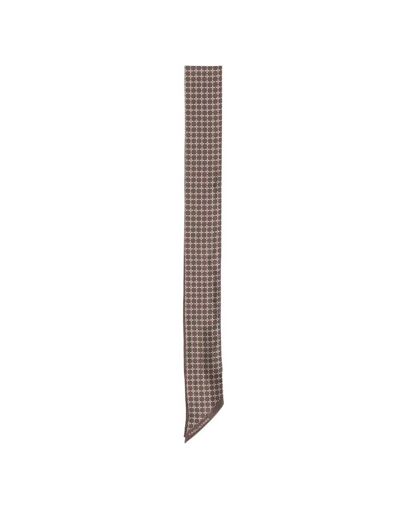 Tagliatore Geometric-print Scarf Brown