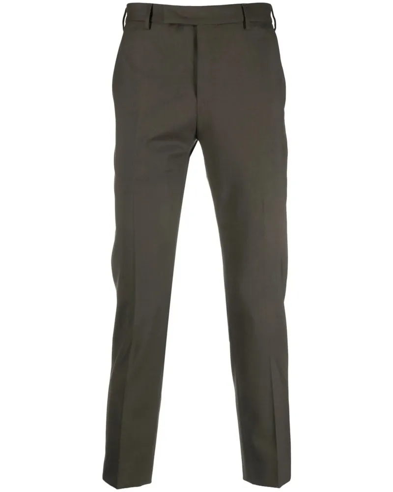 PT TORINO Cropped Tailored Trousers Green