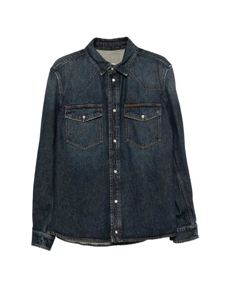 Moncler Western Denim Shirt Blue