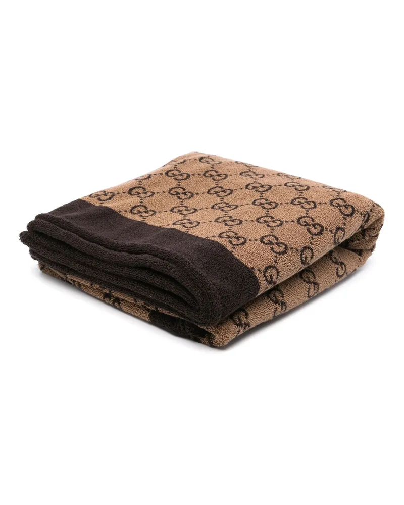 Gucci GG Supreme Cotton Beach Towel Brown