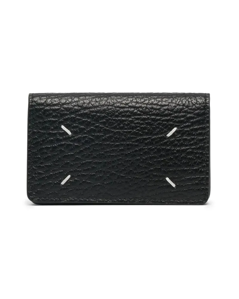 Maison Margiela Four-stitch Leather Card Holder Black