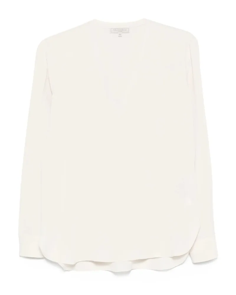 Antonelli Firenze V-neck Long-sleeve Top Neutrals
