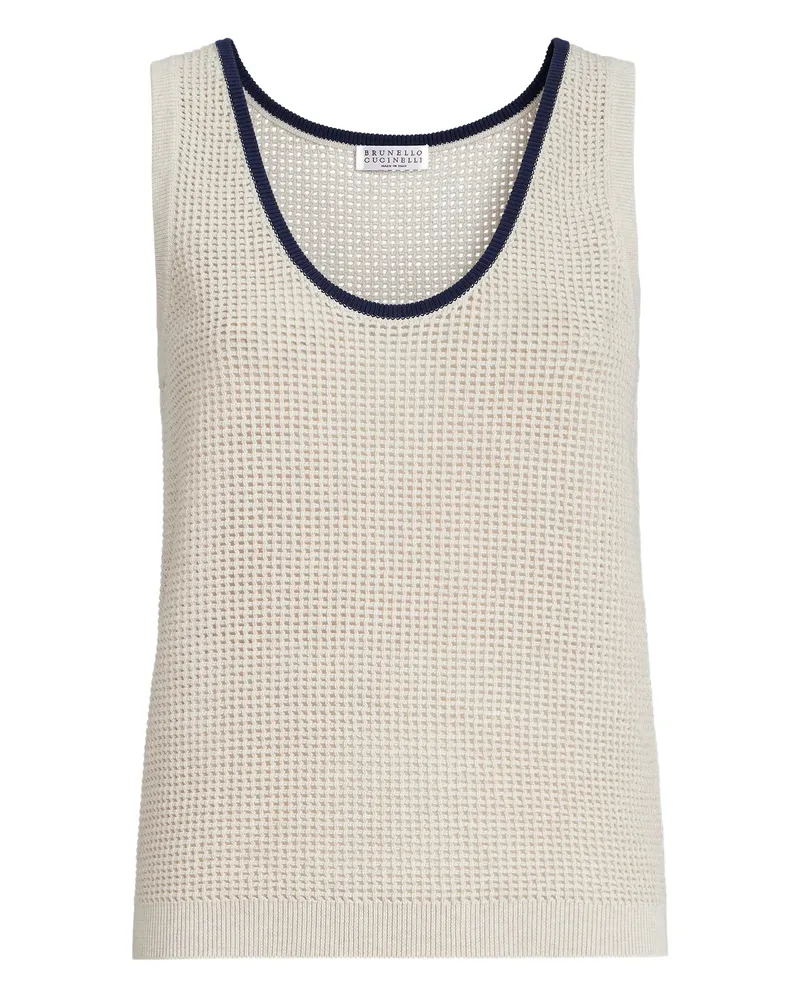 Brunello Cucinelli Scoop-neck Tank Top Neutrals