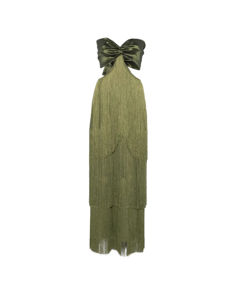 BLESS Bow-detail Maxi Dress Green