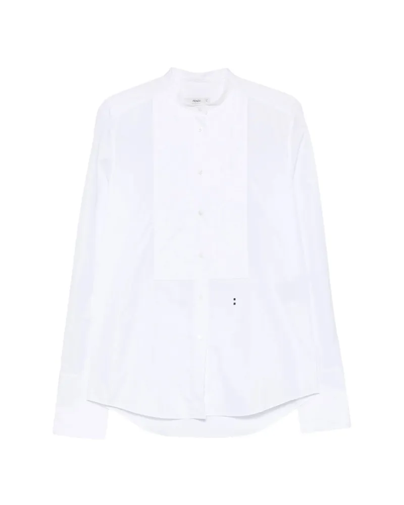 Fendi Long-sleeve Buttoned Shirt White