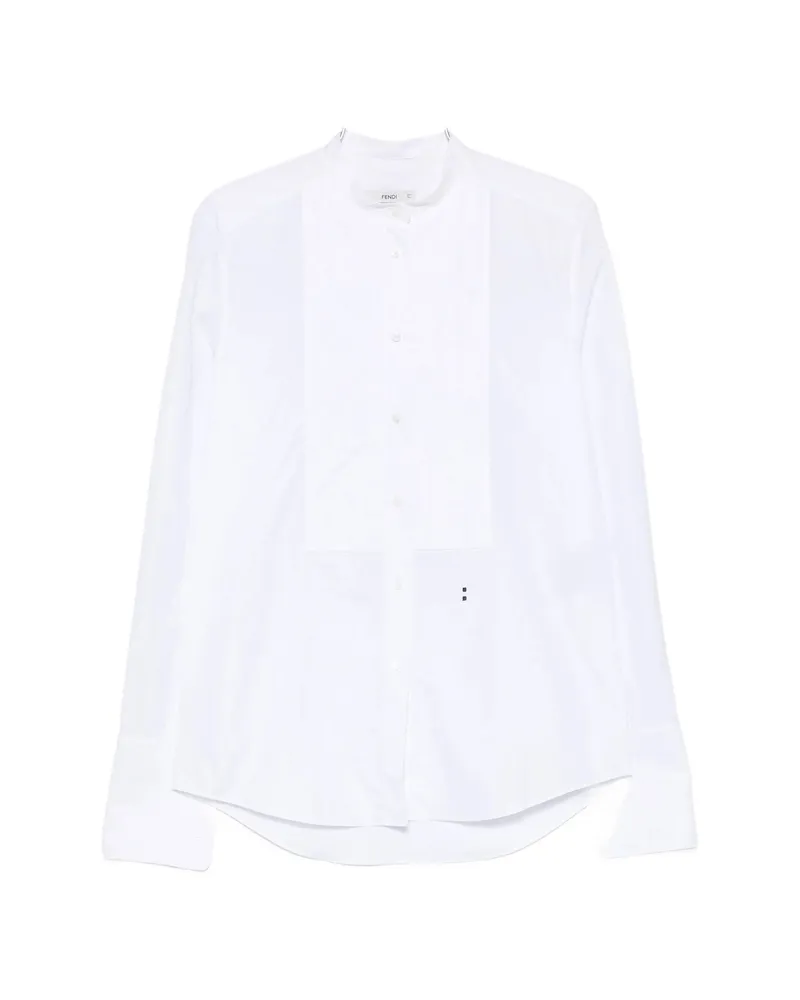 Fendi Long-sleeve Buttoned Shirt White