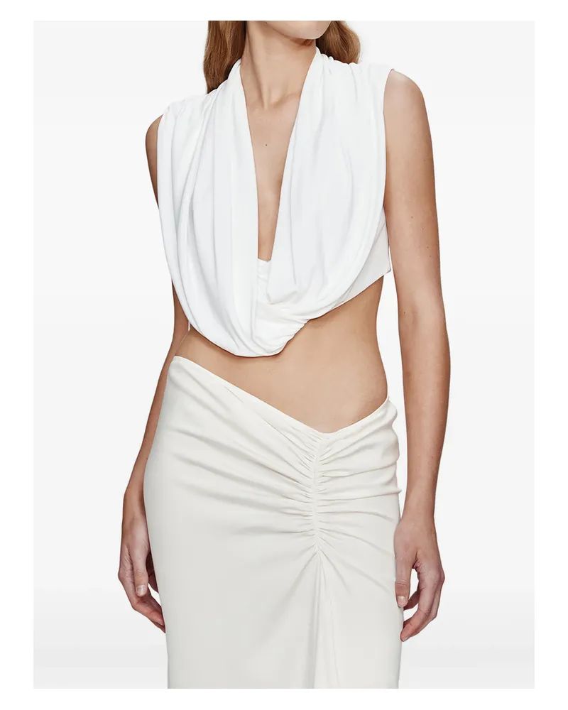 Christopher Esber Interlock Jersey Drape Top White