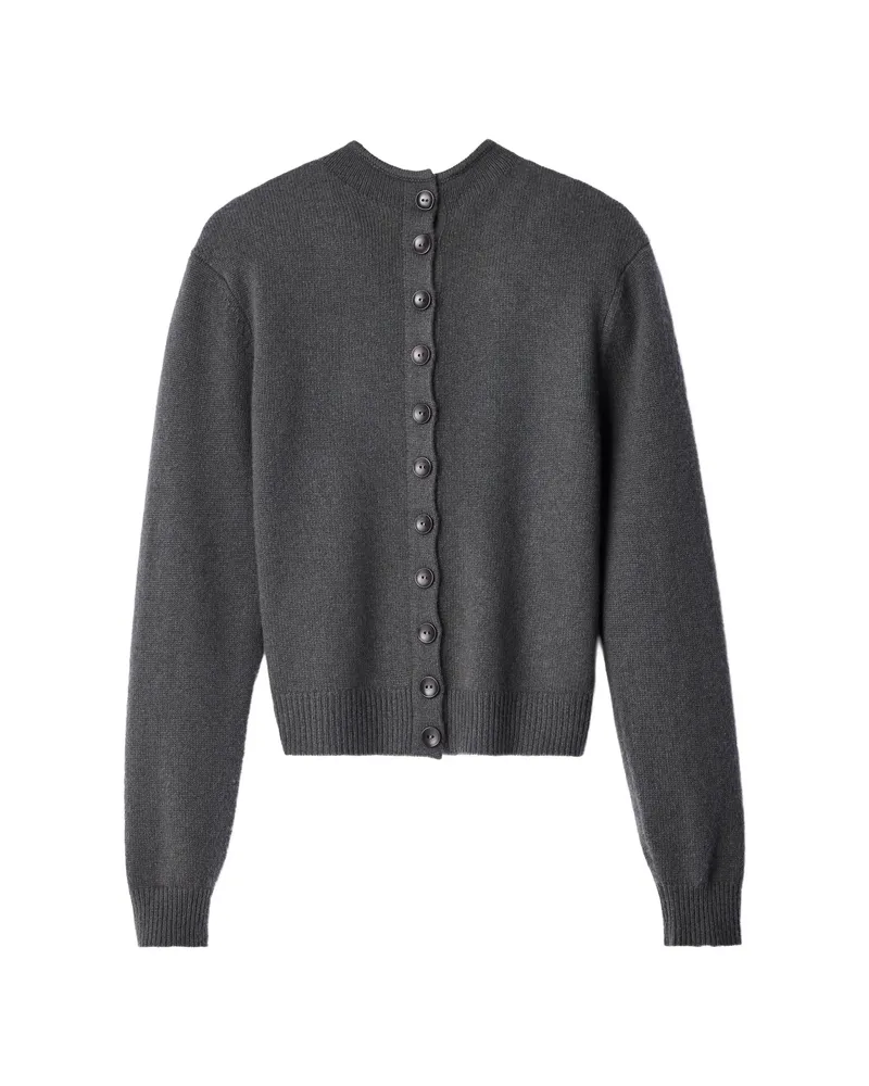 Christophe Lemaire Reversible Buttoned Sweater In Cashmere Grey