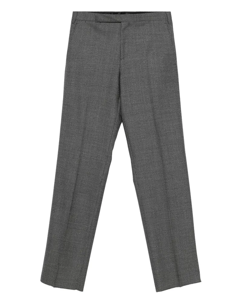 LARDINI Pressed-crease Trousers Grey