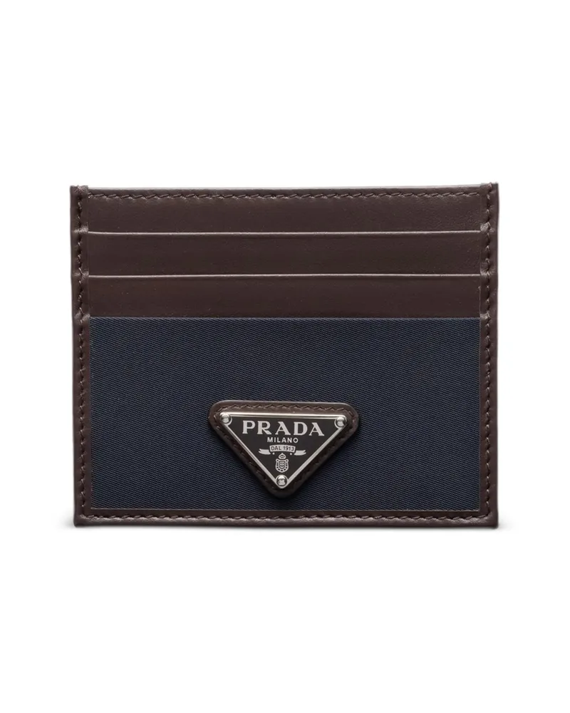 Prada Speedrock Re-Nylon Card Holder Brown