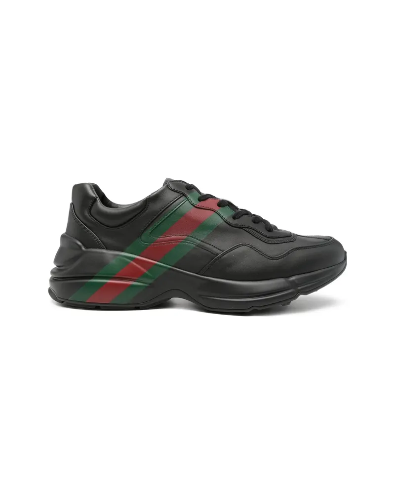 Gucci Rhyton Web-stripe Sneakers Black