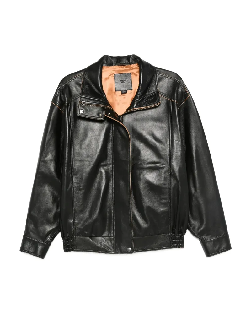 Calvin Klein Leather Zip-fastening Jacket Black