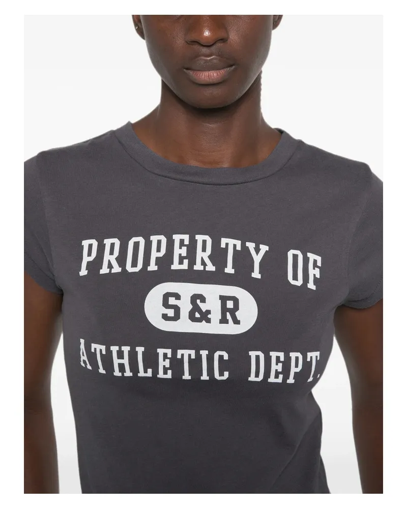 SPORTY & RICH Logo-print T-shirt Grey