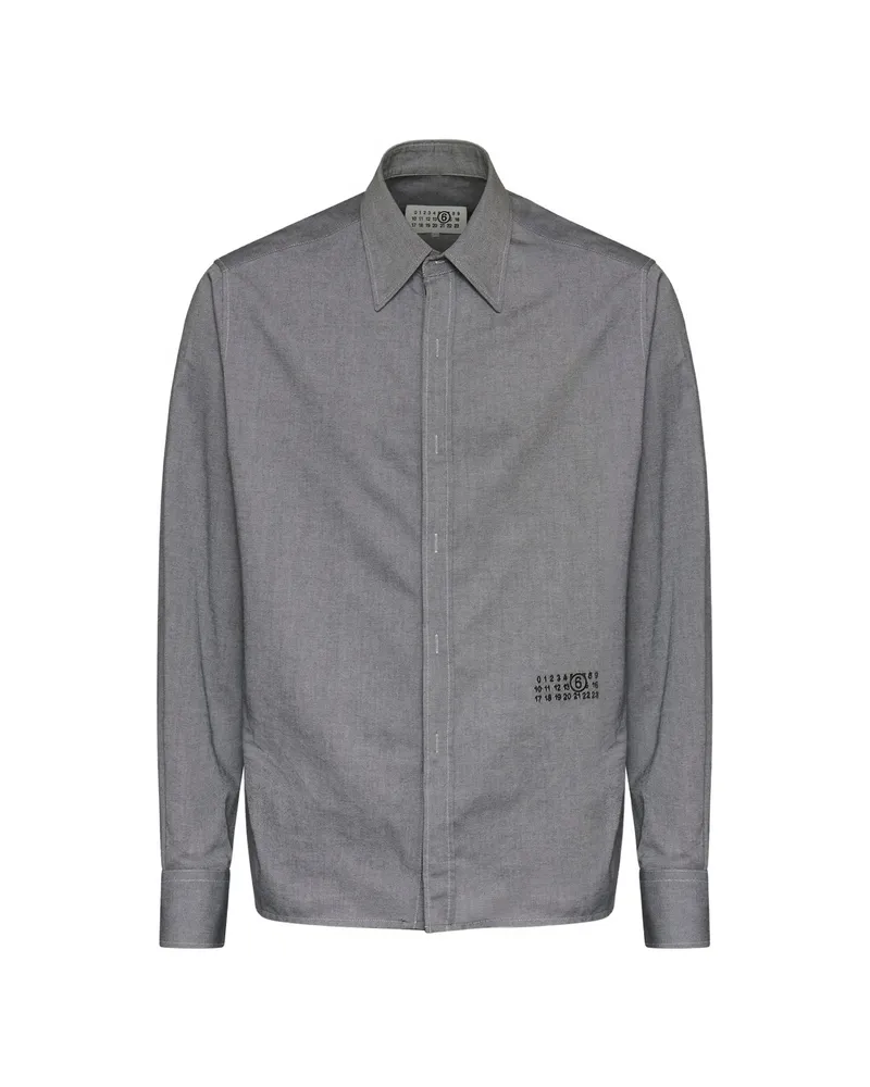 Maison Margiela Zip-fastening Numeric Signature Shirt Grey