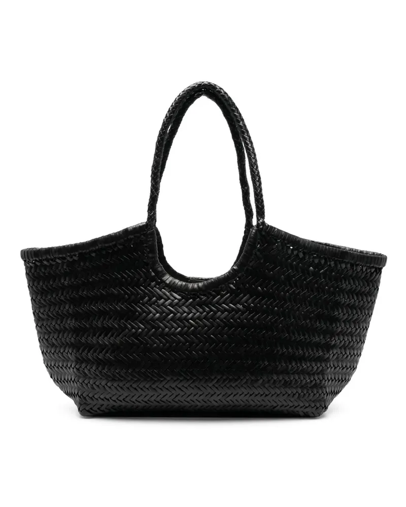Dragon Diffusion Big Nantucket Interwoven Leather Tote Bag Black