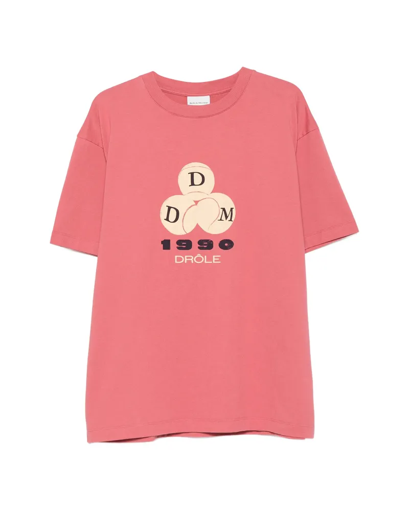 Drôle de Monsieur Graphic-print T-shirt Pink
