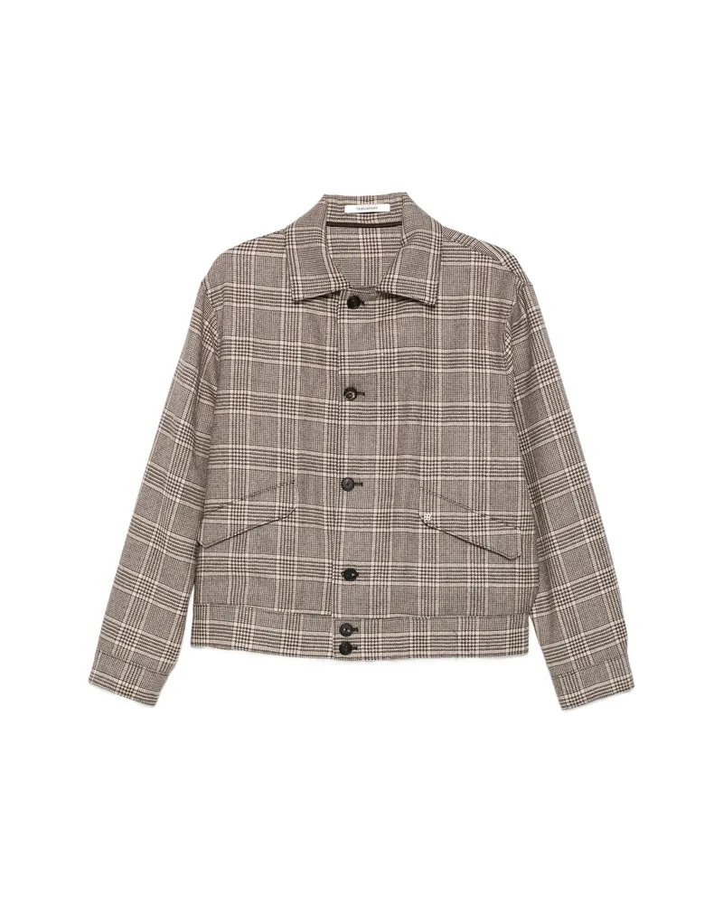 Tagliatore Prince Of Wales Check Jacket Brown