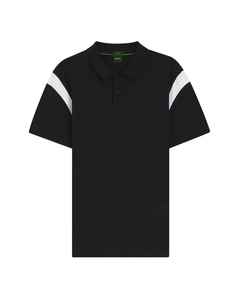 HUGO BOSS Paddy Colour-block Polo Shirt Black